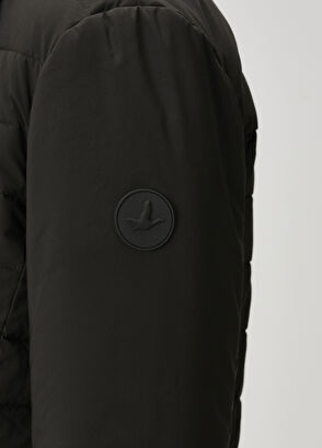 Beymen Club Siyah Kapüşonlu Kapitoneli Mont - 8