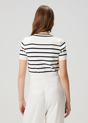 Beymen Club Navy Blue White Striped Cardigan - 7