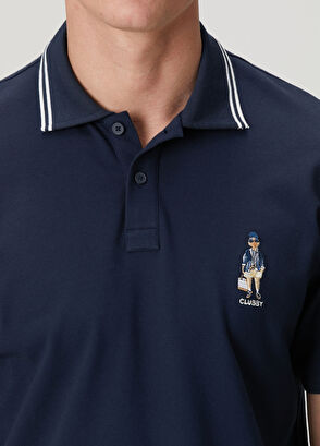 Beymen Club Comfort Fit Dark Navy Blue Clubby Pique Polo T-Shi - 7