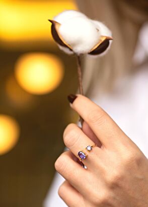 The Anoukis Deep Sea Ring Tanzanite 14 Karat Women's Gold Ring - 6