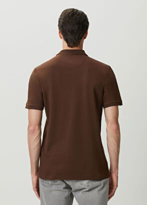 Beymen Club Koyu Kahverengi Polo Yaka Düğmeli T-shirt - 4