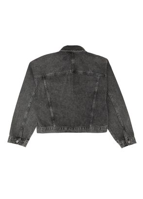 Beymen Club Antrasit Serpme Taşlı Kısa Trucker Denim Ceket - 6