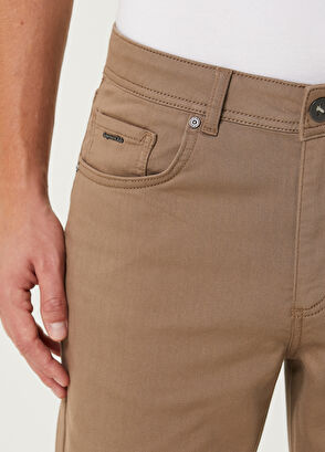 Beymen Club Slim Fit Mink Extra Stretch Non Denim Pants - 4