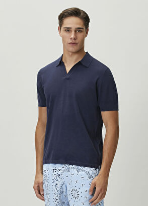 MC2 (Saint Barth) Sloan Lacivert Keten Polo T-shirt - 3