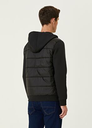 Beymen Club Siyah Kapüşonlu Jersey Mont - 5