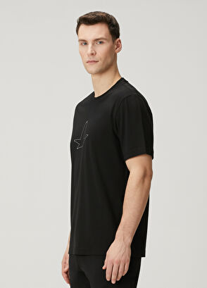 Beymen Club Relax Fit Black Artwork Goose Detailed T-Shirt - 4