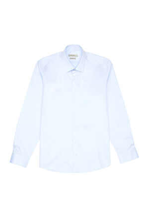 Custom Fit Mavi Gömlek - Görsel 10