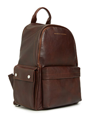 Bordo Erkek Deri Sırt Çantası - Görsel 4