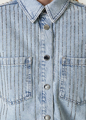 Beymen Club Blue Hotfix Denim Jacket - 6