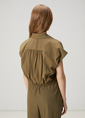 Beymen Club Haki Crop Gömlek - 5