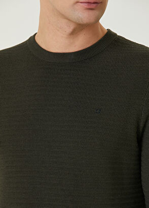 Beymen Club Haki Örgü Dokulu Logolu Kazak - 6