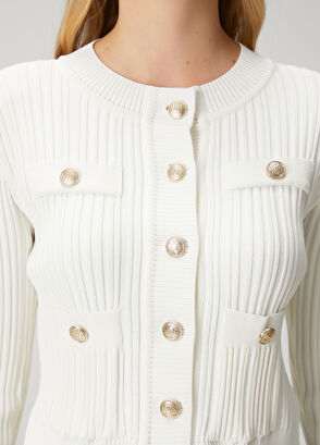 Beymen Club Kırık Beyaz Triko Ceket - 6