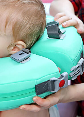 Mambobaby Mavi Boyun Destekli Bebek Yüzme Simidi  - 3