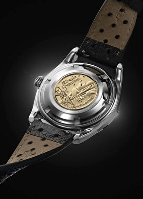 Nivada Grenchen Super Antarctic White Beige Luminova 32064A04 Otomatik Siyah Deri Erkek Kol Saati - 5