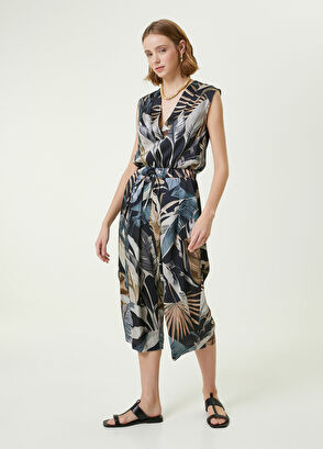 Beymen Club Siyah Tropikal Desenli Tulum - 3