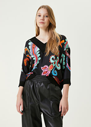 Beymen Club Siyah Şal Desenli İpek Kazak - 3