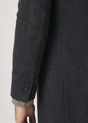 Beymen Club Anthracite Premium Italian Cashmere Overcoat - 7