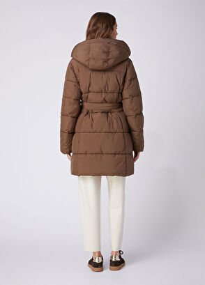 Beymen Club Haki Kapüşonlu Puffer Kaban - 7