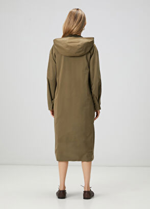 Beymen Club Oversize Khaki Reversible Top Coat - 6