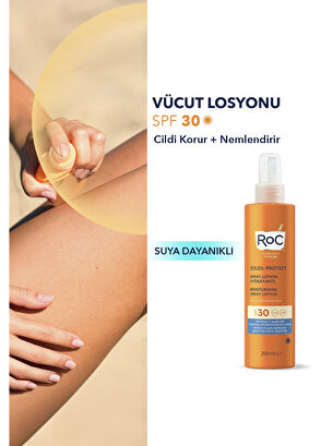 Roc Moisturising Spray Lotion SPF30 Nemlendirici Vücut Güneş Kremi  200 ml - 4