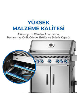 Napoleon Rogue Pro S 625 RSIB Gri Gazlı Mangal - 6