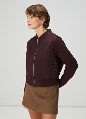Beymen Club Bordo Yün Kaşe Bomber Ceket - 3