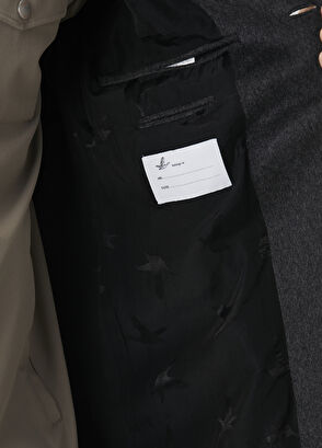 Beymen Club Anthracite Premium Italian Cashmere Overcoat - 9