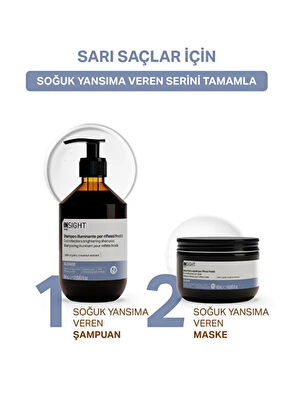 Insight Blonde Cold Reflections Glass Jar Cold Reflection Hair Mask 400 ml - 3