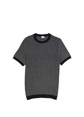 Beymen Club Lacivert Örgü Dokulu Kısa Kollu Kazak - 8