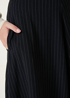 Beymen Club Black Striped Midi Skirt - 4