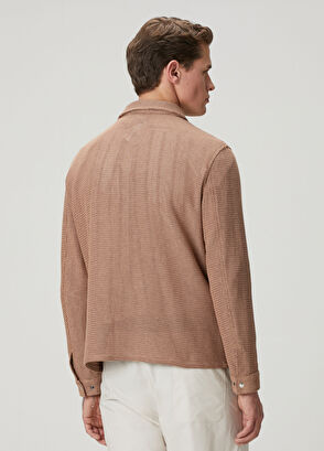 Beymen Club Kahverengi Pudra Örgü Görünümlü Ceket - 7