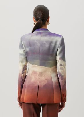 Gabriela Hearst Baskılı Kruvaze Yün Blazer - 4
