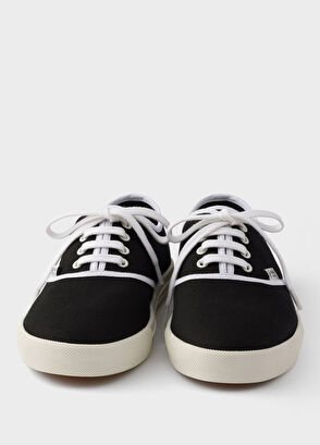 Prada Black Diril Fabric Lace-Up Women's Sneakers - 5