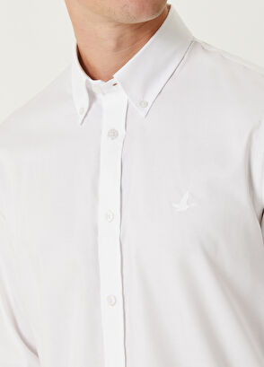 Beymen Club Custom Fit White Non-Iron Shirt - 6