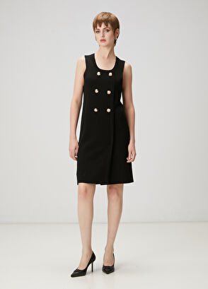 Beymen Club Siyah Mini Yün Triko Elbise - 3