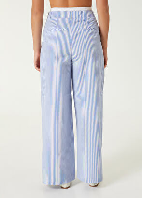 Beymen Club Mavi Çizgili Pantolon - 5