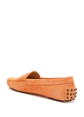 George Hogg Turuncu Kadın Günlük Rahat Süet Loafer - 3