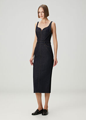 Givenchy Dark Blue Midi Denim Dress - 3