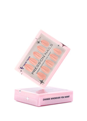 Takma Takma Ten Rengi Kısa Badem 30'lu Protez Takma Tırnak MKBD1739  - 6