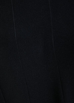 Beymen Club Siyah Mini Evaze Triko Elbise - 4