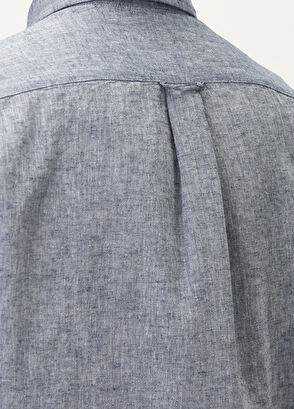 Beymen Club Comfort Fit Lacivert Keten Gömlek - 7