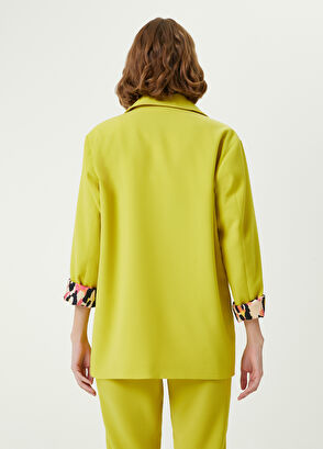 Beymen Club Neon Sarı Leopar Astarlı Blazer - 6