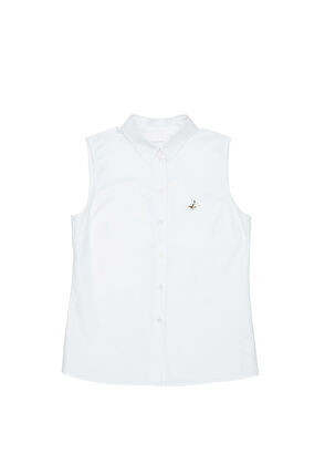 Beymen Club Off-White Sleeveless Oxford Shirt - 6