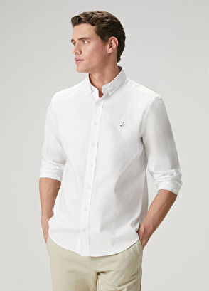 Beymen Club Comfort Fit White Oxford Shirt - 9