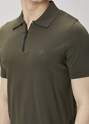 Beymen Club Koyu Haki Polo Yaka Kısa Kollu Triko - 6