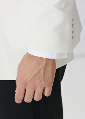 Network Off-White Wool Tuxedo Jacket - 9