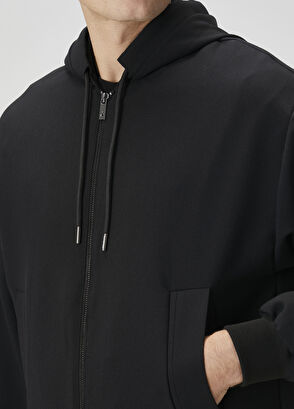 Beymen Club Siyah Kapüşonlu İnce Mont - 6