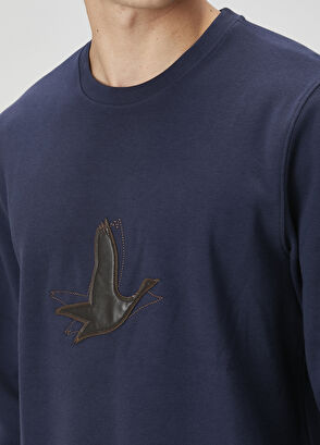 Beymen Club Lacivert Logo Detaylı Uzun Kollu T-shirt - 6