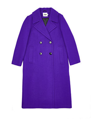 Beymen Club Mor Kelebek Yaka Kruvaze Kaşe Palto - 8