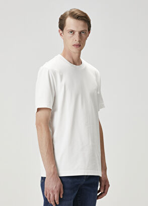 Beymen Club Relax Fit White Basic T-Shirt - 4